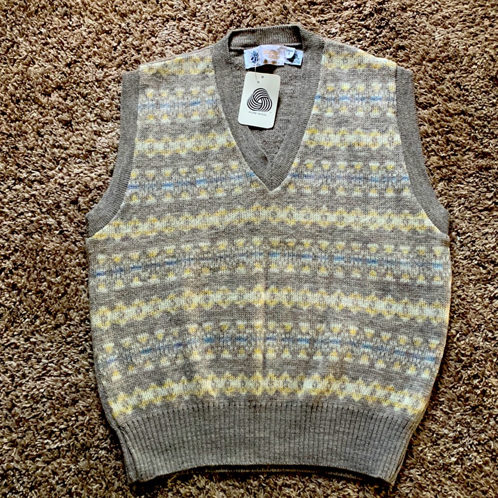 Vintage 80s 100% Wool Sweater Vest Winona Knits